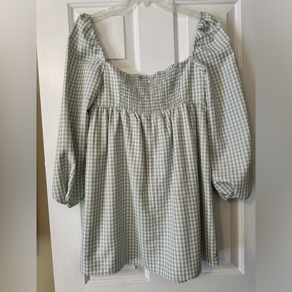 Gianni Bini Kennedy babydoll dress, gingham, size 6, new with tags - Picture 7 of 9